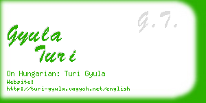 gyula turi business card